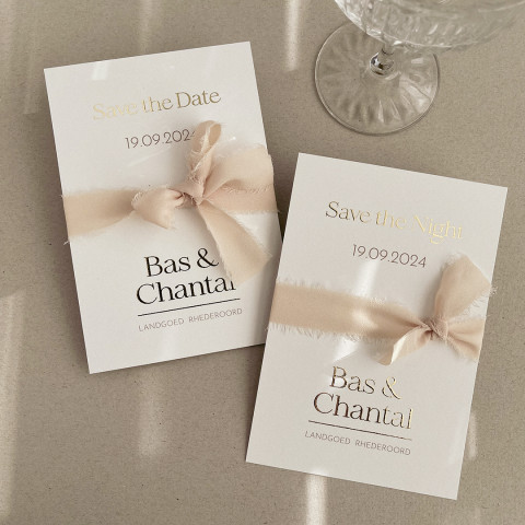 Save the date Bas en Chantal | Studio Sproet